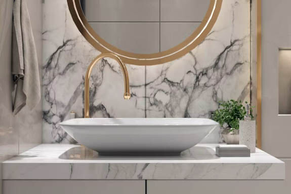 marble master bathroom