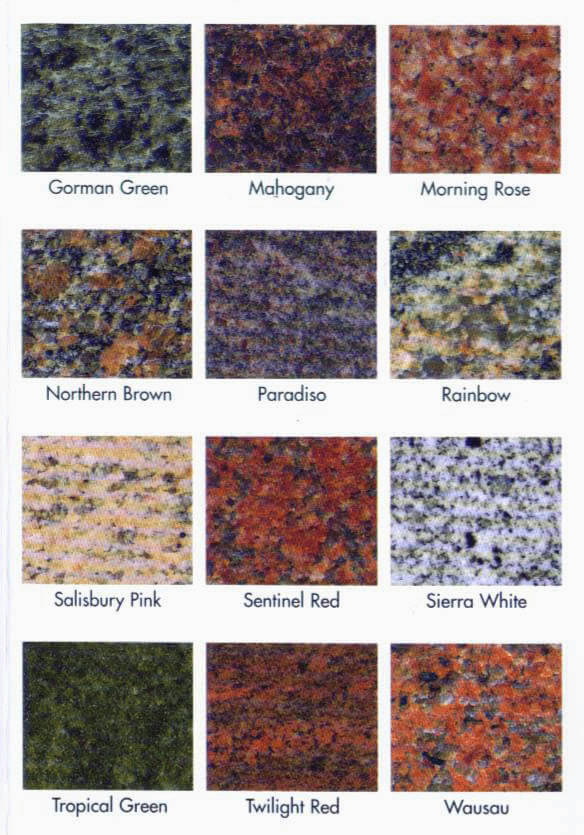 Granite Color Chart